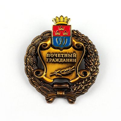 kopen Autique Metal Custom Brass Badges met Safety Pin Spin gieten / drukproces online vervaardiging