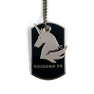kopen Promotioneel Custom Logo gegraveerde hondenlabels / eenhoorn metalen hondenlabel online vervaardiging