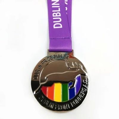 kopen Ronde metalen bruine glanzende zilveren prijs medaille essentieel voor het creëren online vervaardiging