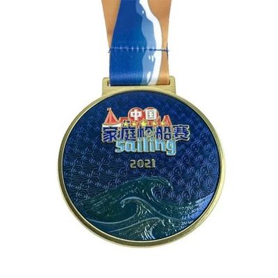kopen Elektroplatering Custom Sailing Medal Design Solution geïnspireerd door marine elementen online vervaardiging