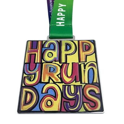 kopen Zinklegering Metalen Grote grootte Gepersonaliseerde medaille / Graffiti Vierkante medaille online vervaardiging