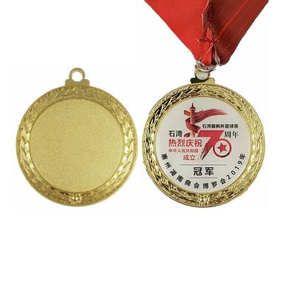 kopen Op maat geïmpregreze blanke medaille met geplatteerde ijzeren medailles online vervaardiging