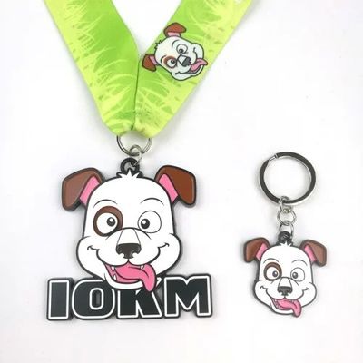 kopen Hondenwedstrijden 10 km hardlopen Cartoon Gepersonaliseerde medaille Zinklegering Zeer duurzaam online vervaardiging