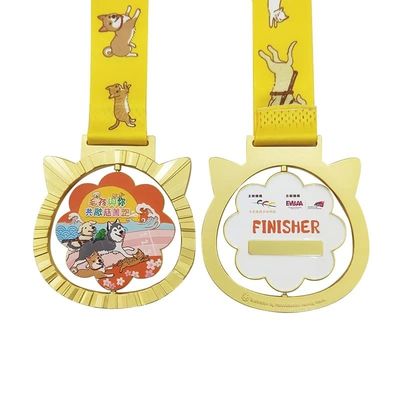 kopen Afsluitende dieren sport liefdadigheidsorganisatie Gepersonaliseerde hardloop medaille Draaibare medaille online vervaardiging