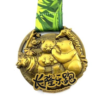 kopen Vaste textuur Antiek goud Gepersonaliseerde wedstrijdmedalen Joyrun Dierenthema hardlopen online vervaardiging