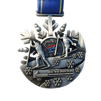 kopen 3′′ 76mm aangepaste zinklegering Winterski Metallic Event medailles Kerst Ski Race Award online vervaardiging