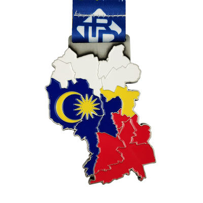 kopen Custom Map Medal Zink legering zachte glazuur Award online vervaardiging