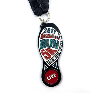 kopen Specialiteit zachte glazuur glitter medaille met lint online vervaardiging