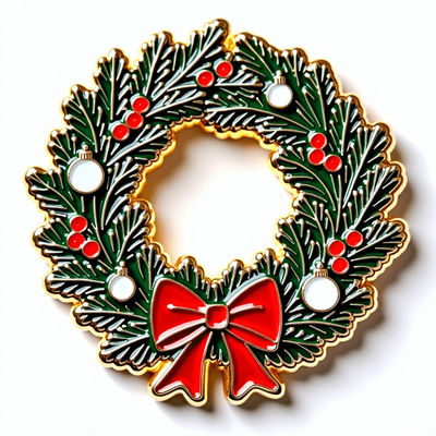 kopen Kerstkrans koelkast magneet met dennenbessen en boog online vervaardiging
