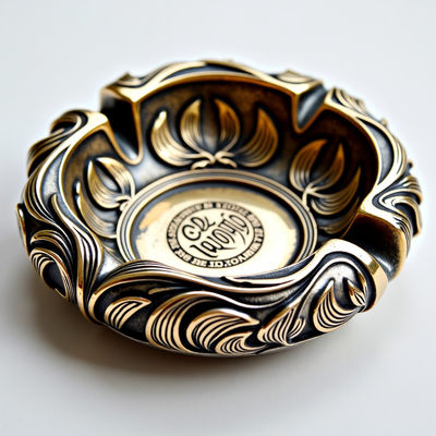 kopen Premium Custom Antieke Goud Metalen Asbakken Kwaliteit Leverancier Voor Unieke Home Decor online vervaardiging
