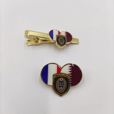 kopen Custom Tournament Security Force Badge Premium Hartvormige Dubbele Vlag online vervaardiging