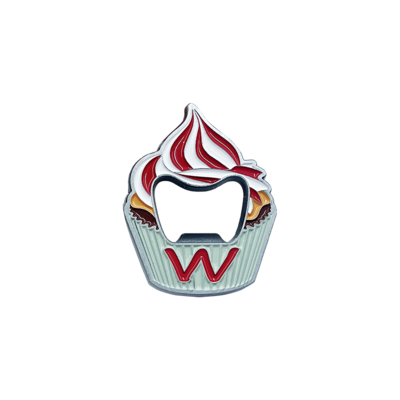 kopen 50×40×4mm Cupcake Vorm Zachte Emaille Flessenopener online vervaardiging