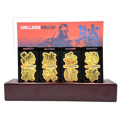 UV-printing Challenger medailles met display showcase voor het erkennen van uitstekende prestaties