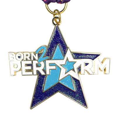 Die Casting Star-vormige medaille met gebakte lak