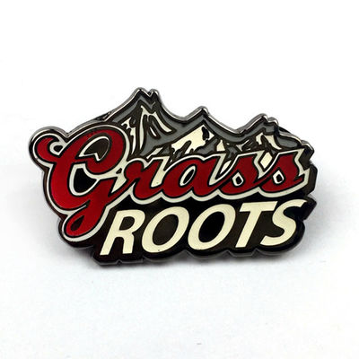 Promotioneel Zwart Afwerking Hard Emaille Pin Badge Met Rubble Clutch Verhoog uw merk